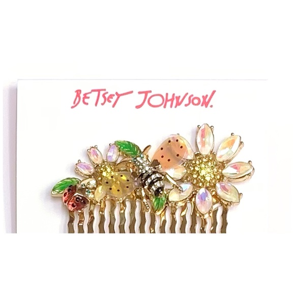 NWT Betsey Johnson Flowers Embellished Hair Comb main image 5